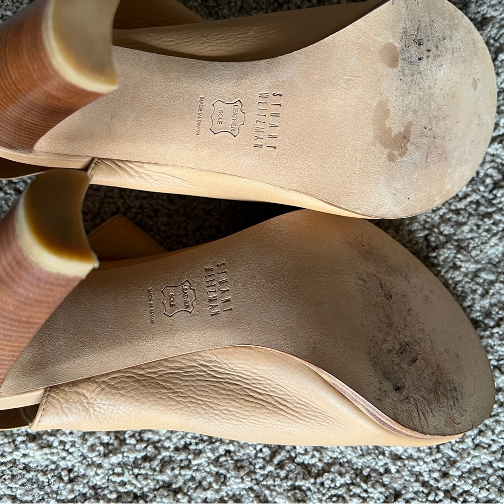 Stuart Weitzman Peep Toe Booties - image 5